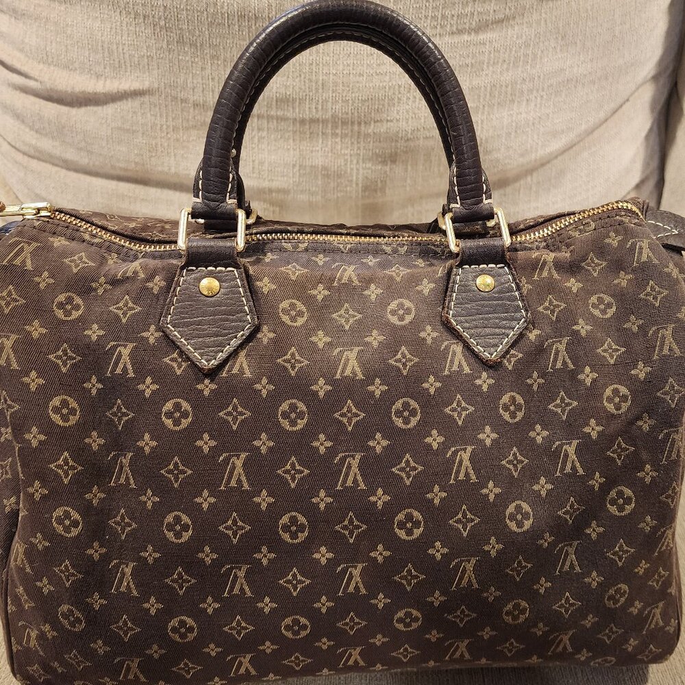 Authentic Like-New Louis Vuitton Mini Lin Speedy 30 handbag